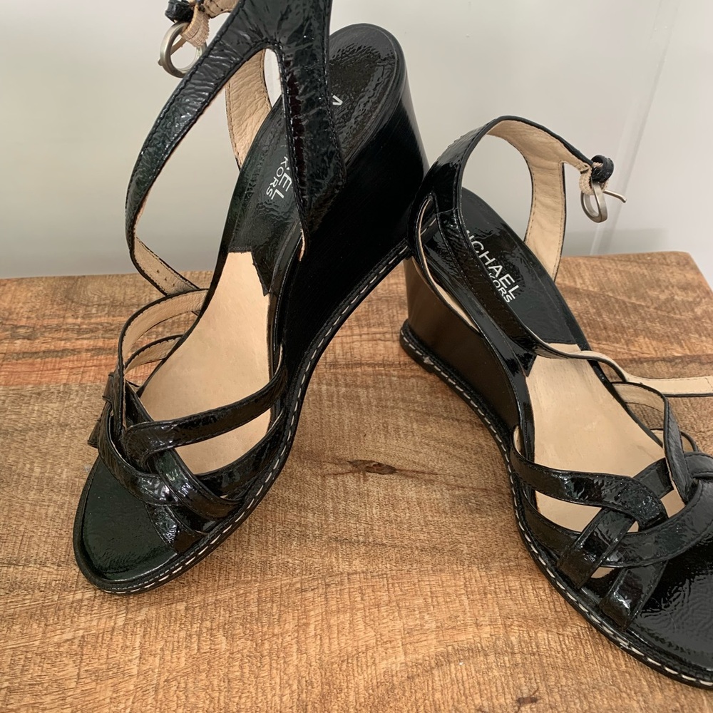 Michael Kors Black Wedge Shoes Elegant Design